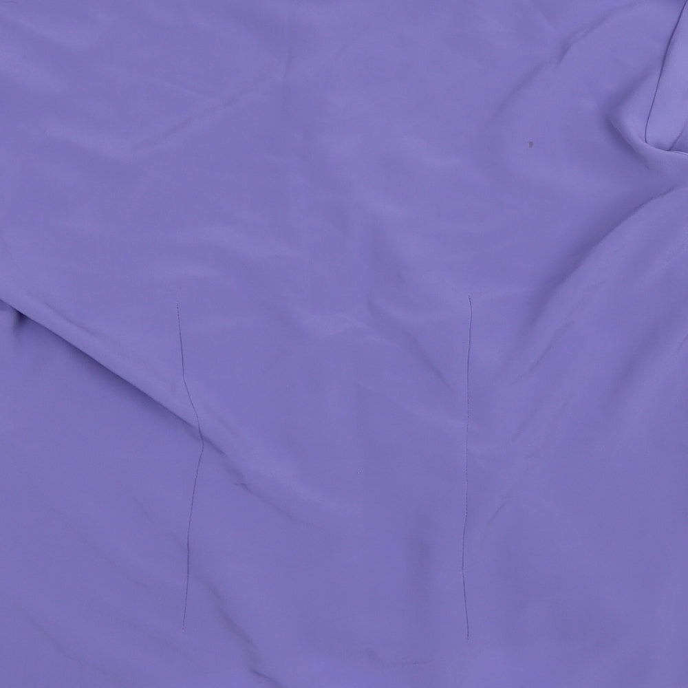 Womens UK Size 20 Sara Purple Basic Button-Up