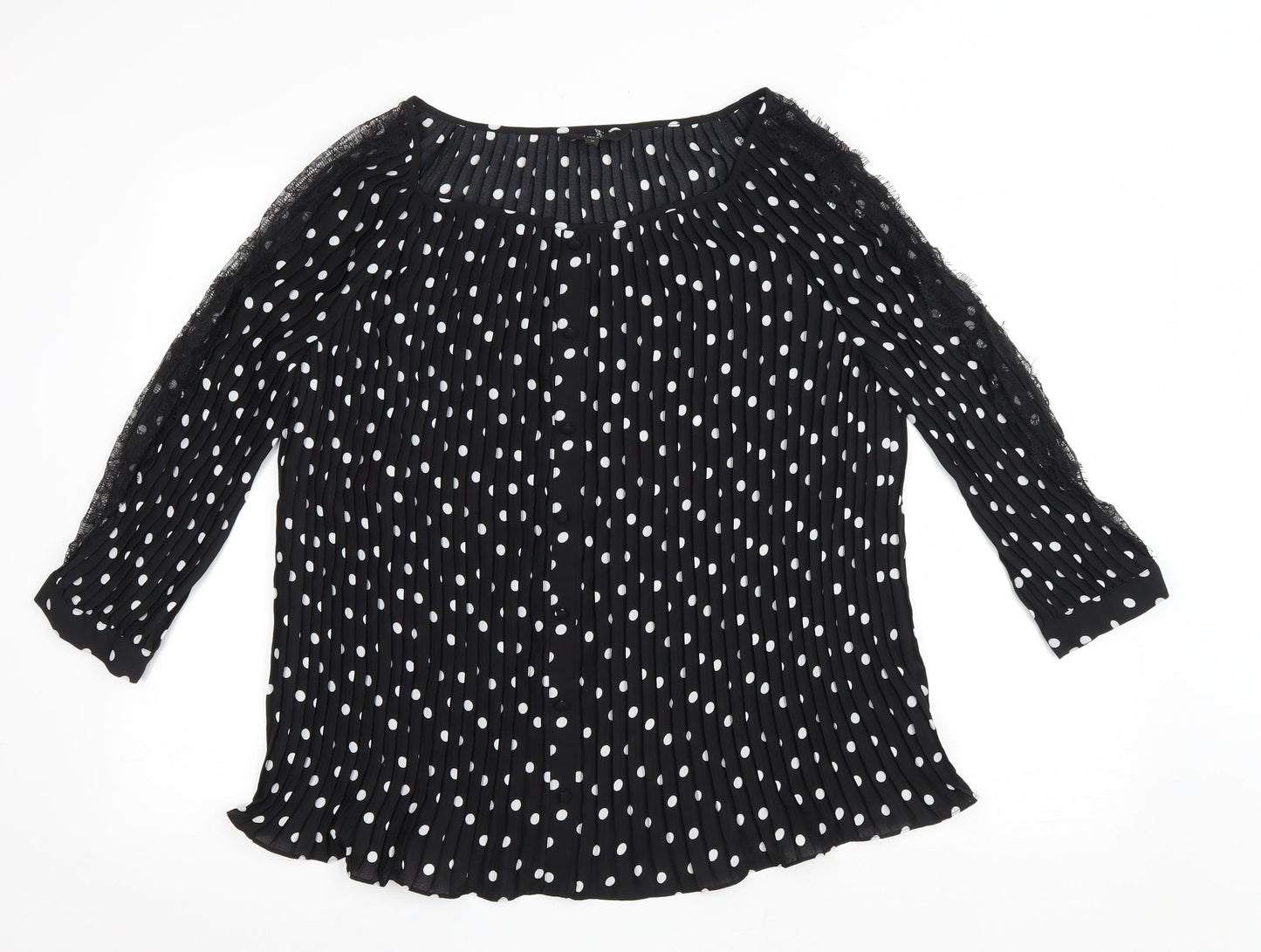 Womens UK Size 10 NEXT Black Basic Blouse
