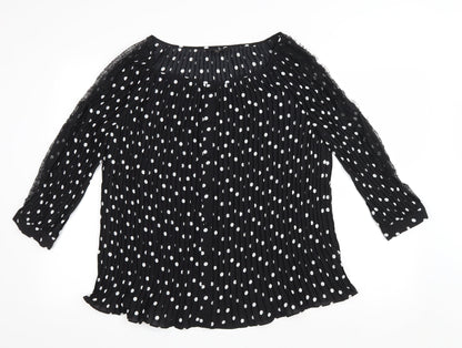 Womens UK Size 10 NEXT Black Basic Blouse