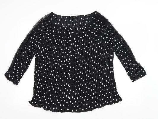 Womens UK Size 10 NEXT Black Basic Blouse