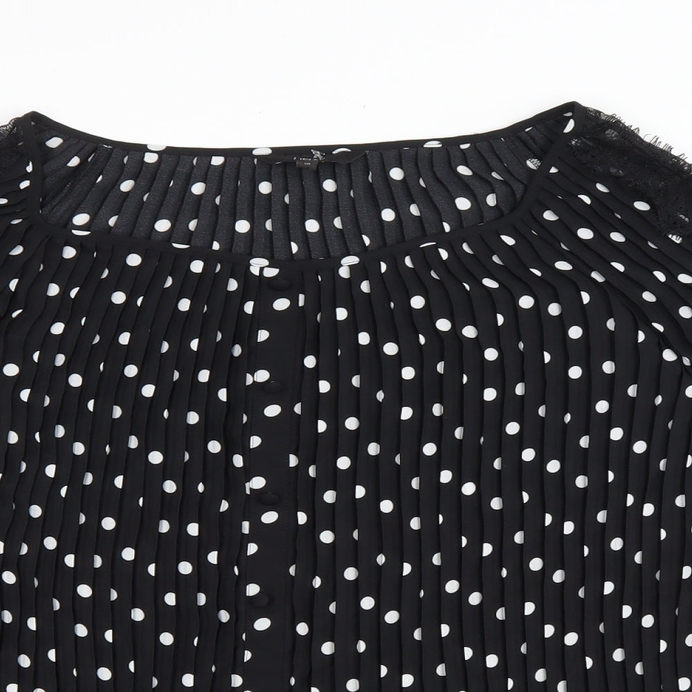Womens UK Size 10 NEXT Black Basic Blouse