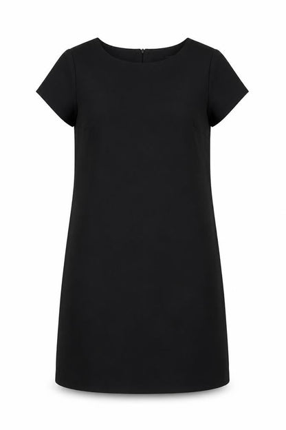 Zara Womens Black Polyester A-Line Size S Boat Neck Button