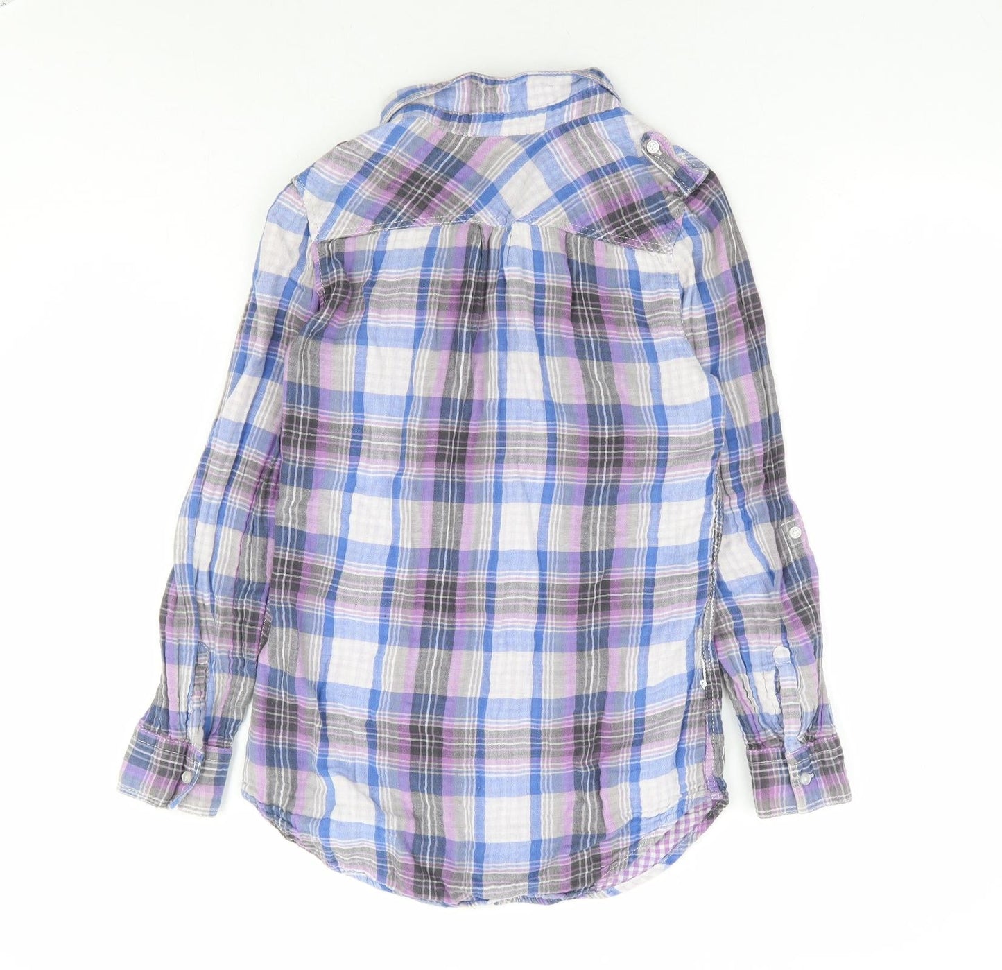 Womens UK Size 4 Divided by H&M Ivory Basic Button-Up