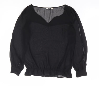 Womens UK Size 10 NEXT Black Basic Blouse