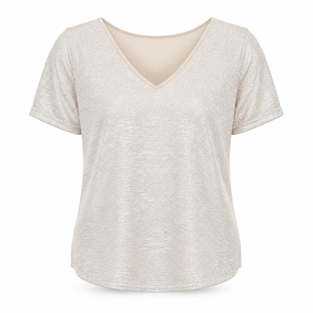 Womens UK Size 10 George Beige Basic T-Shirt