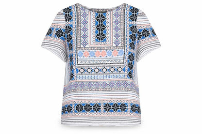 Womens UK Size 12 Oasis Multicoloured Basic T-Shirt