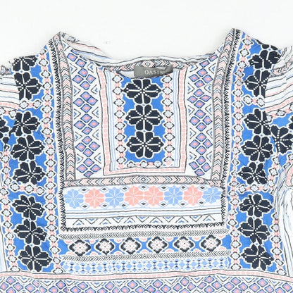 Womens UK Size 12 Oasis Multicoloured Basic T-Shirt