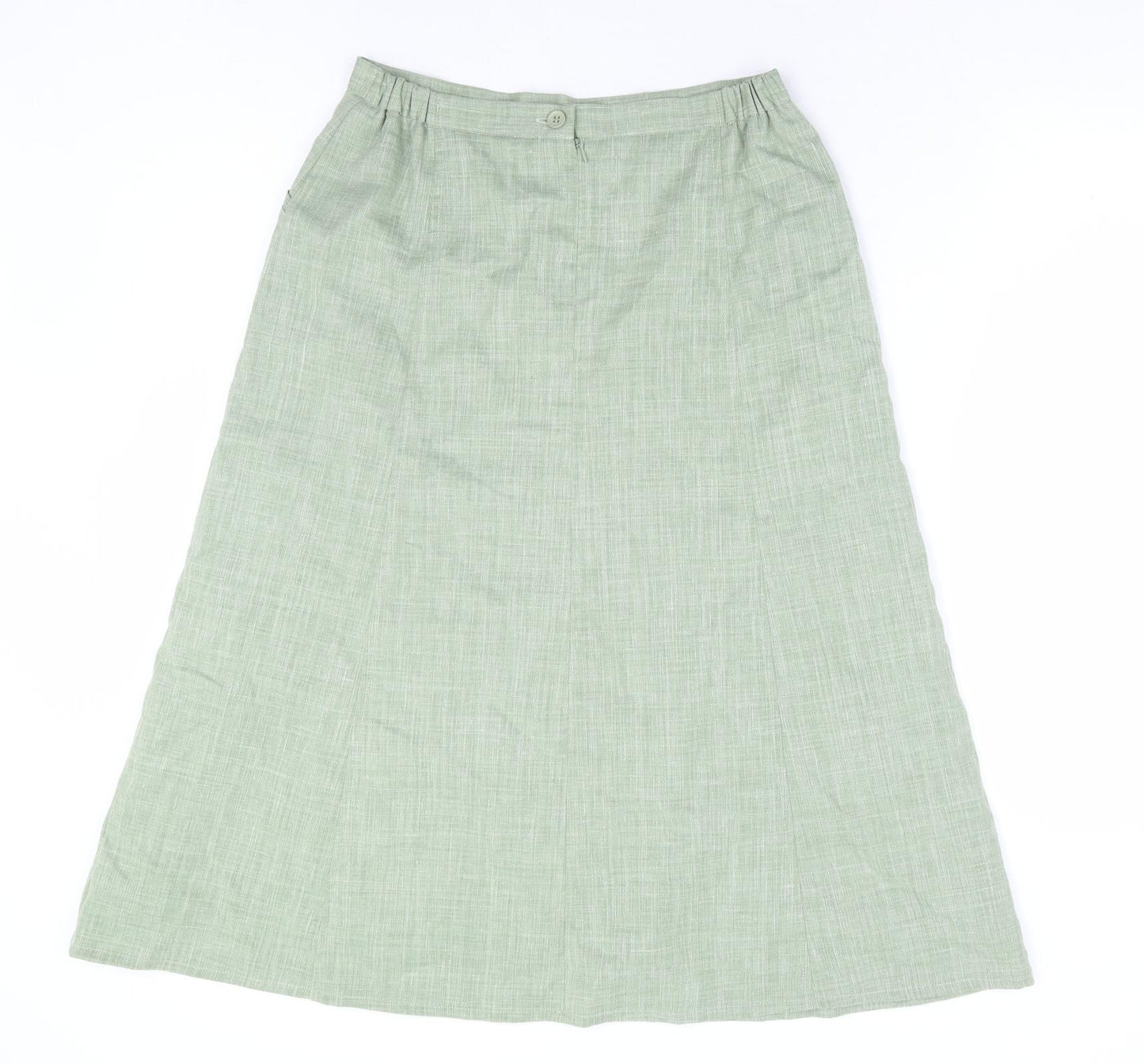 Cotswold Collections Womens Green Polyester A-Line Skirt Size 12 Zip