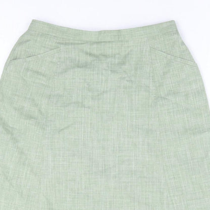 Cotswold Collections Womens Green Polyester A-Line Skirt Size 12 Zip