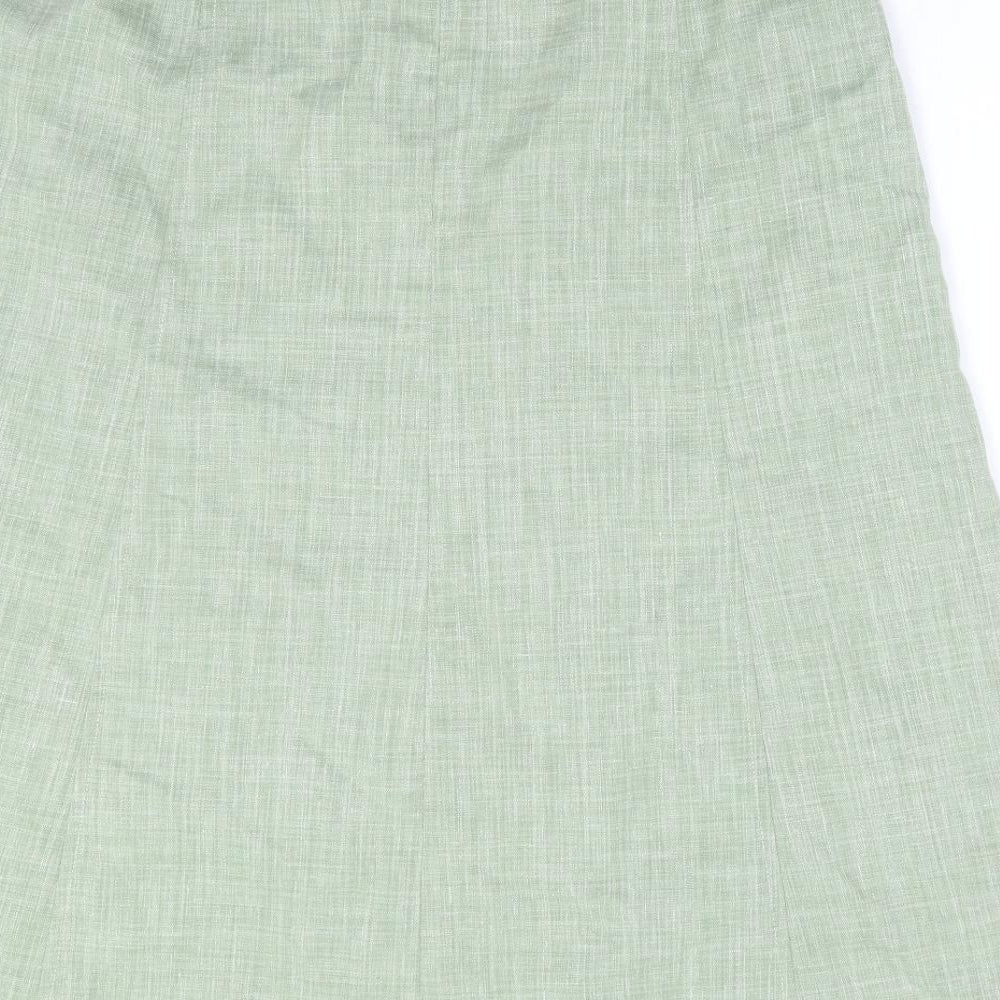 Cotswold Collections Womens Green Polyester A-Line Skirt Size 12 Zip
