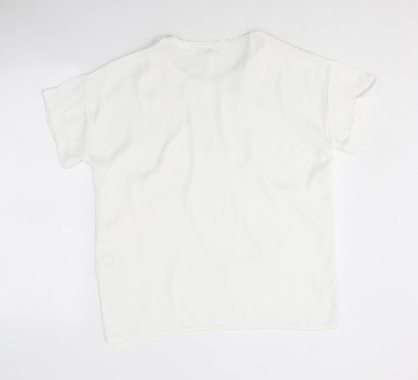 Moss Copenhagon Womens White Polyester Basic Blouse Size XS Round Neck