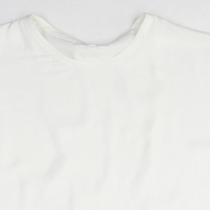Moss Copenhagon Womens White Polyester Basic Blouse Size XS Round Neck