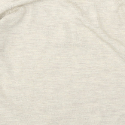 hoxton gal Mens Beige Round Neck Polyester Pullover Jumper One Size - Love Heart