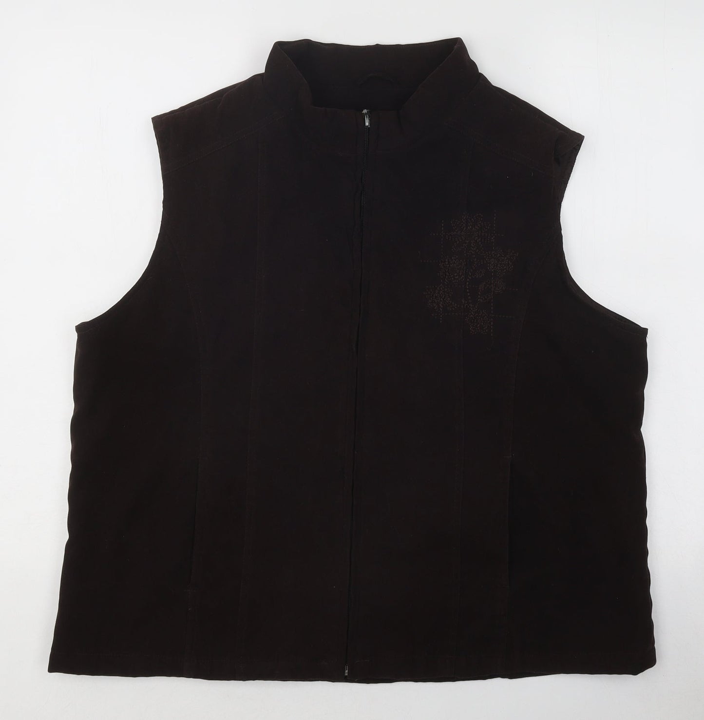 Womens UK Size L EMW Brown Gilet