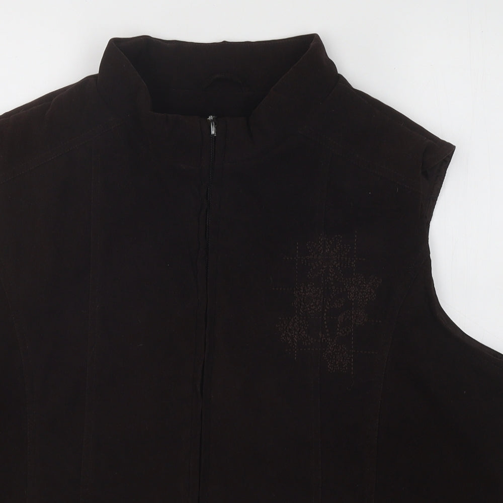 Womens UK Size L EMW Brown Gilet