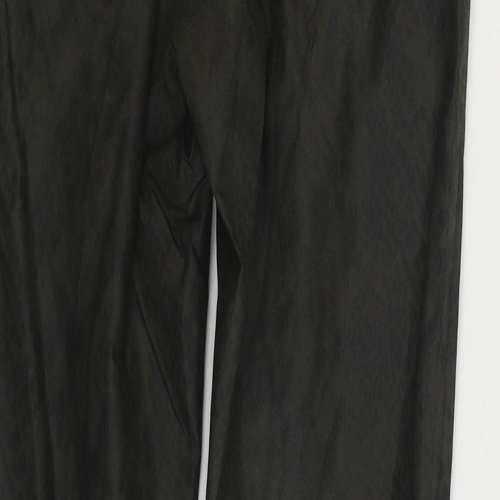 Zara Womens Green Animal Print Polyester Skinny Jeans Size 10 L26 in Regular Zip - Snake Skin