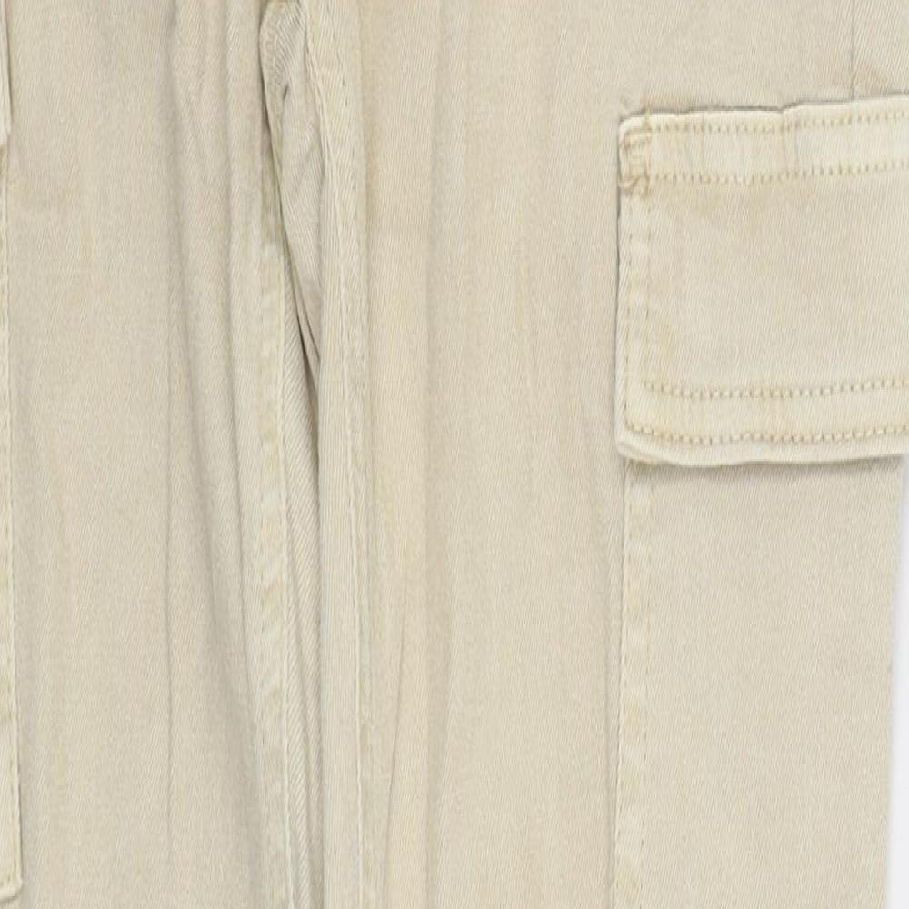 Denim & Co. Womens Beige Cotton Skinny Jeans Size 8 L28 in Regular Zip