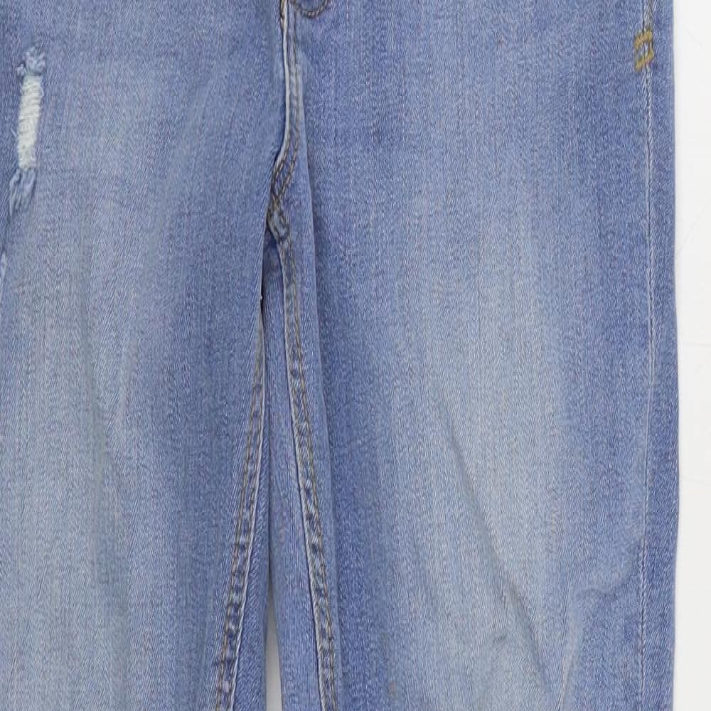 Denim & Co. Womens Blue Cotton Skinny Jeans Size 8 L28 in Regular Zip
