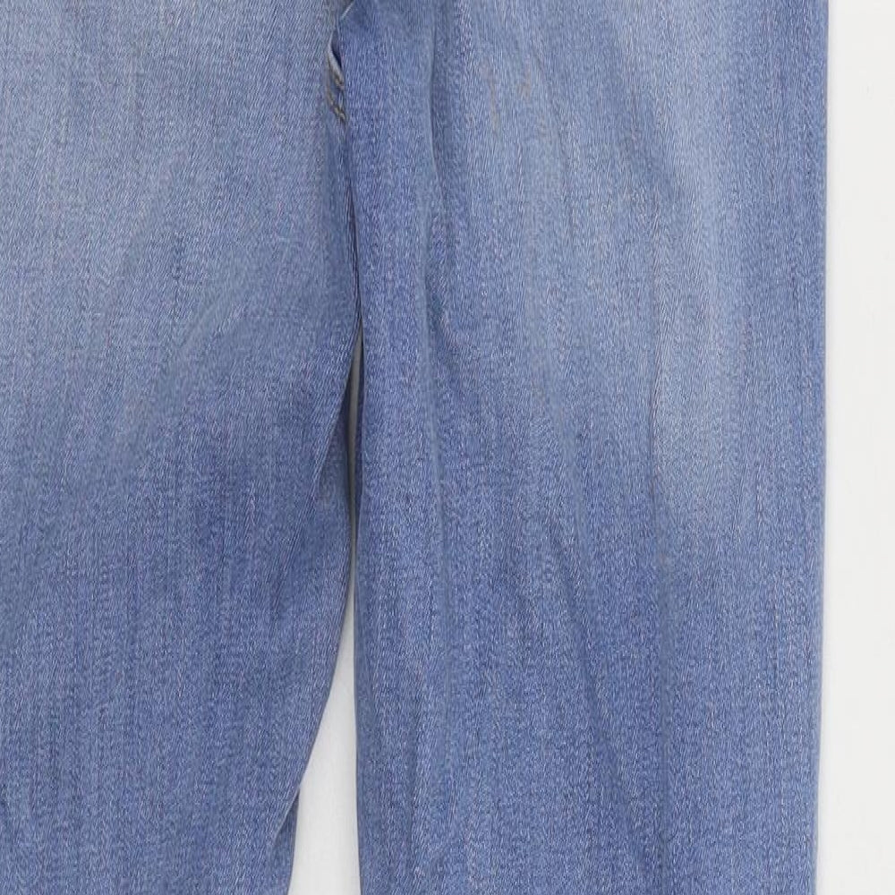 Denim & Co. Womens Blue Cotton Skinny Jeans Size 8 L28 in Regular Zip
