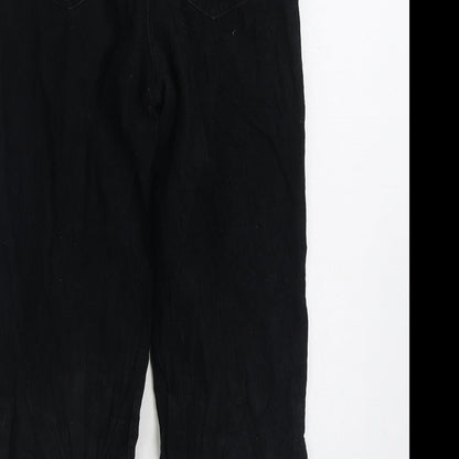 Womens UK Size 8 Denim & Co. Regular Fit  Black Trousers