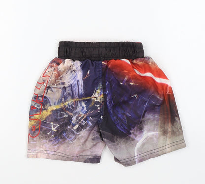 Star Wars Boys Multicoloured Polyester Sweat Shorts Size 3 Years Regular Drawstring - Swim Shorts