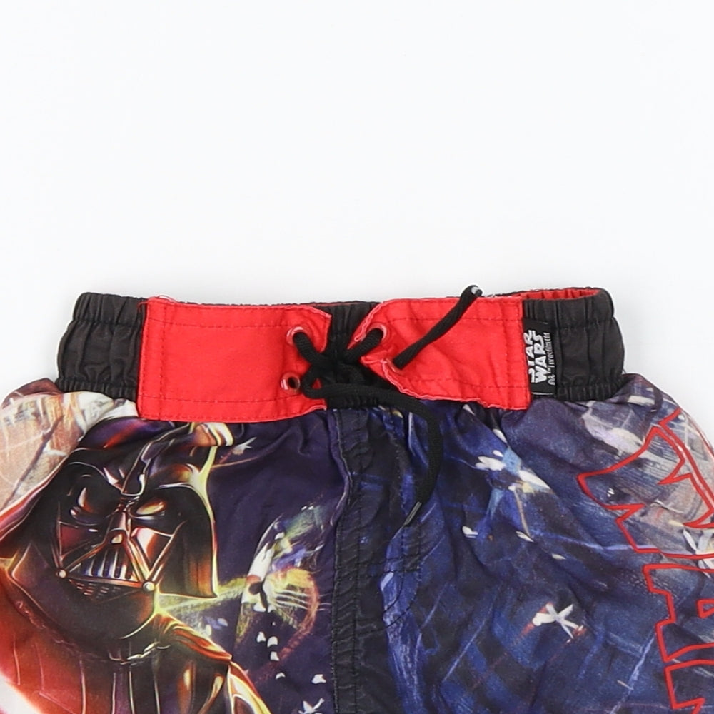 Star Wars Boys Multicoloured Polyester Sweat Shorts Size 3 Years Regular Drawstring - Swim Shorts