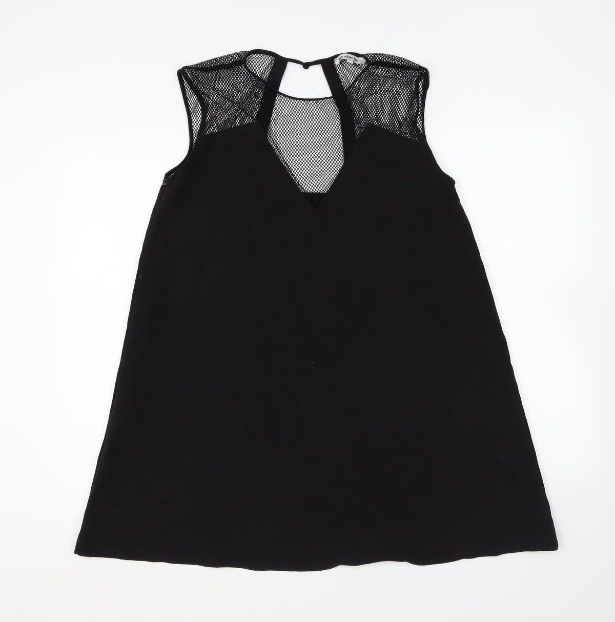 Little White Lies Womens Black Polyester Shift Size M Round Neck Pullover