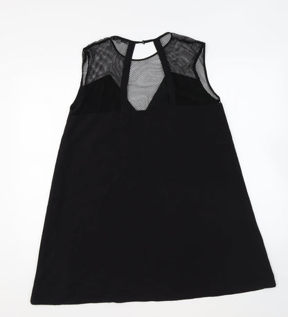 Little White Lies Womens Black Polyester Shift Size M Round Neck Pullover
