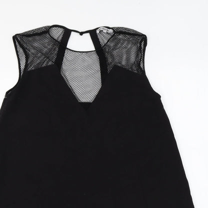Little White Lies Womens Black Polyester Shift Size M Round Neck Pullover