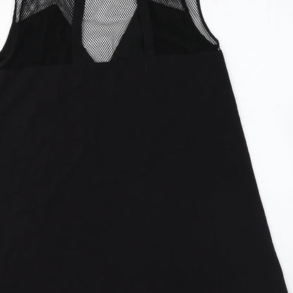 Little White Lies Womens Black Polyester Shift Size M Round Neck Pullover