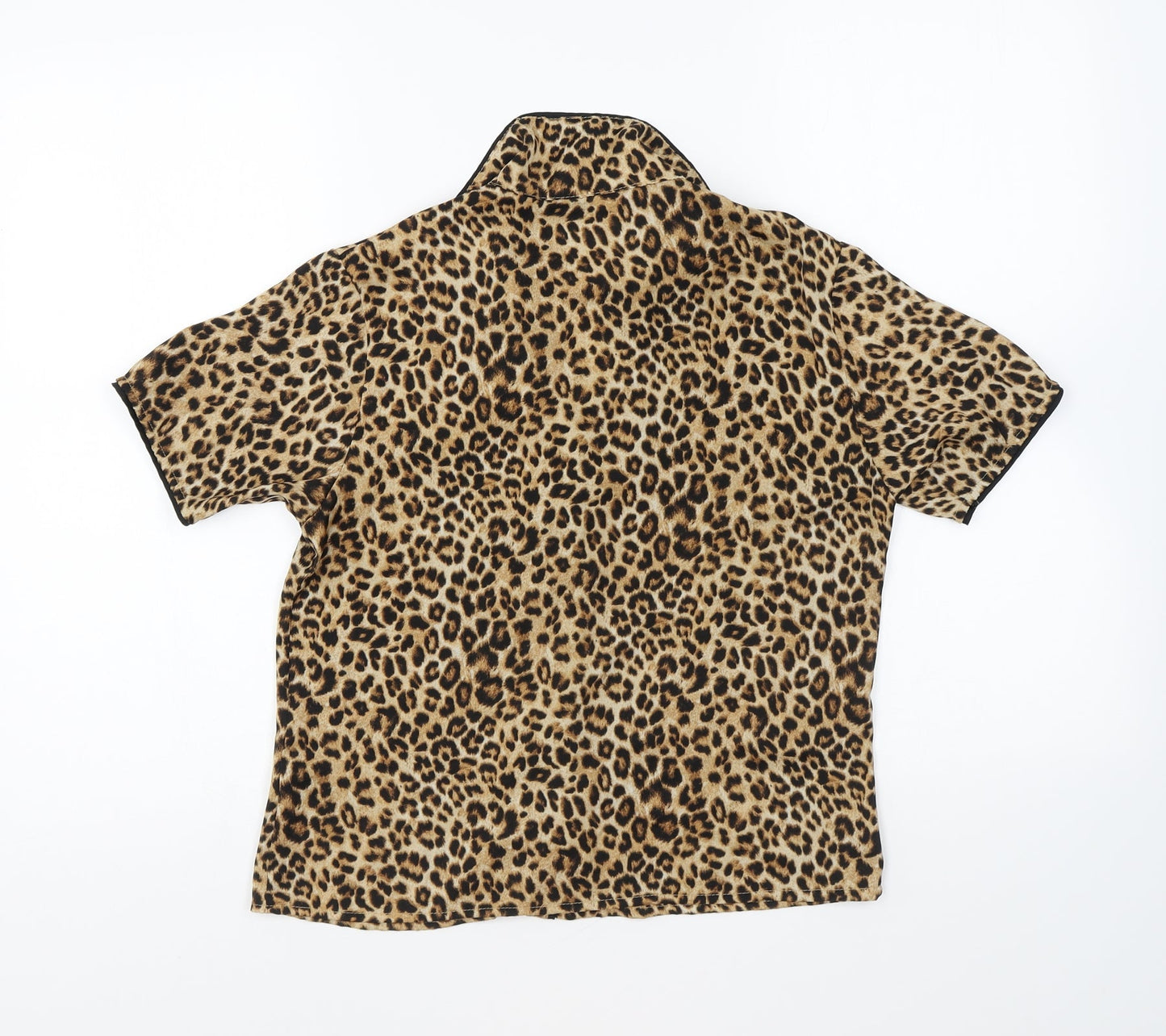 Womens UK Size 6 Secret Possessions Brown Basic Button-Up