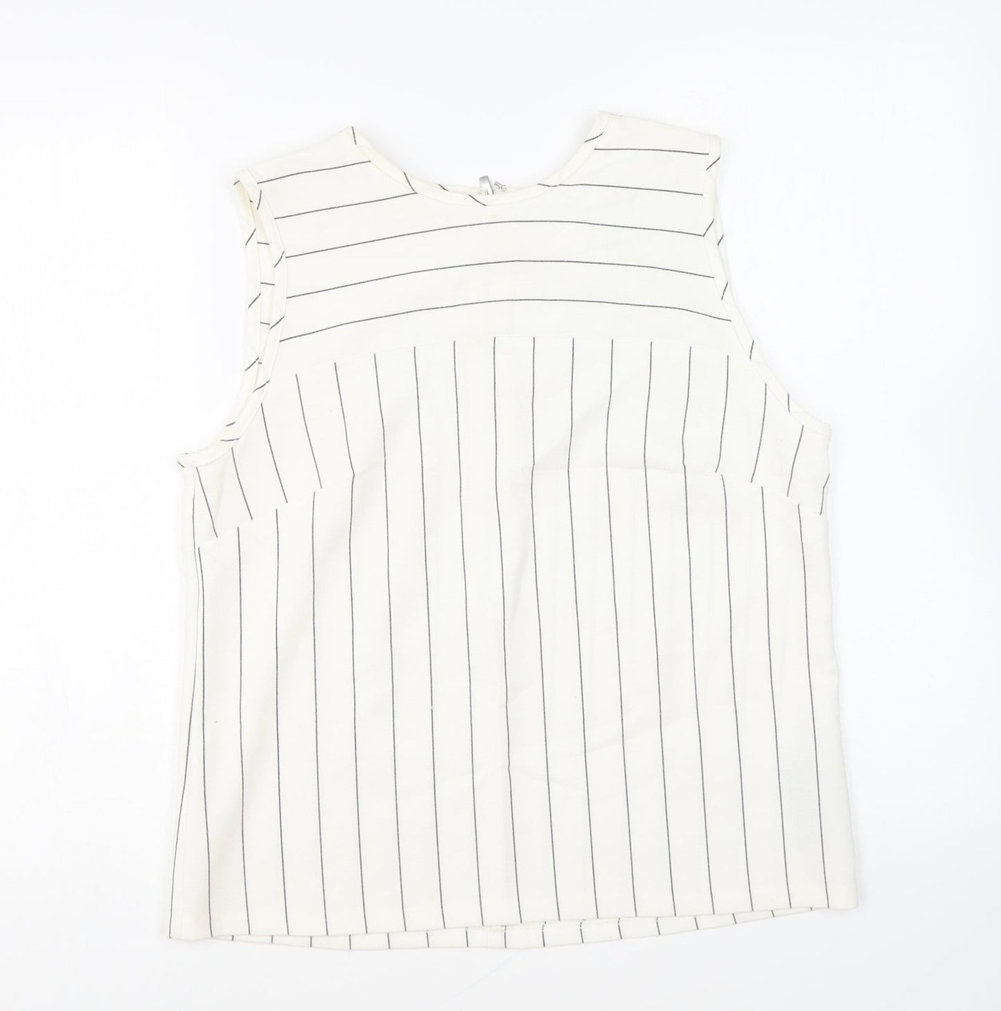 Womens UK Size 10 Marks and Spencer Ivory Basic Tank