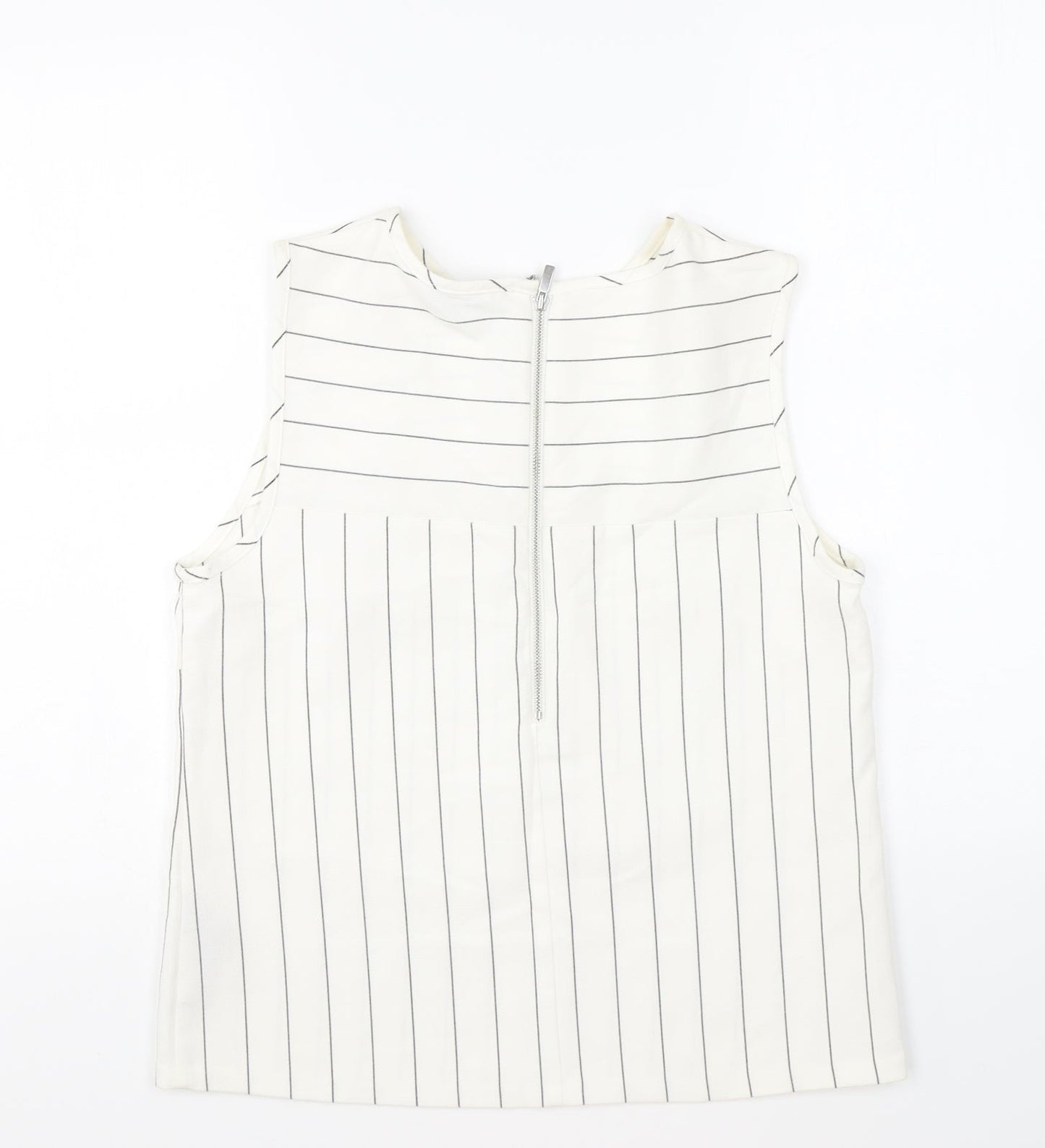 Womens UK Size 10 Marks and Spencer Ivory Basic Tank