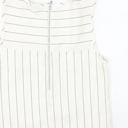 Womens UK Size 10 Marks and Spencer Ivory Basic Tank