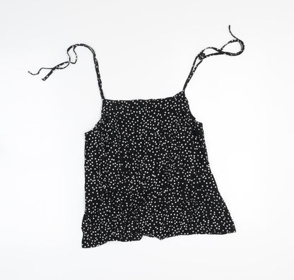 Womens UK Size 12 Preworn Black Camisole Blouse