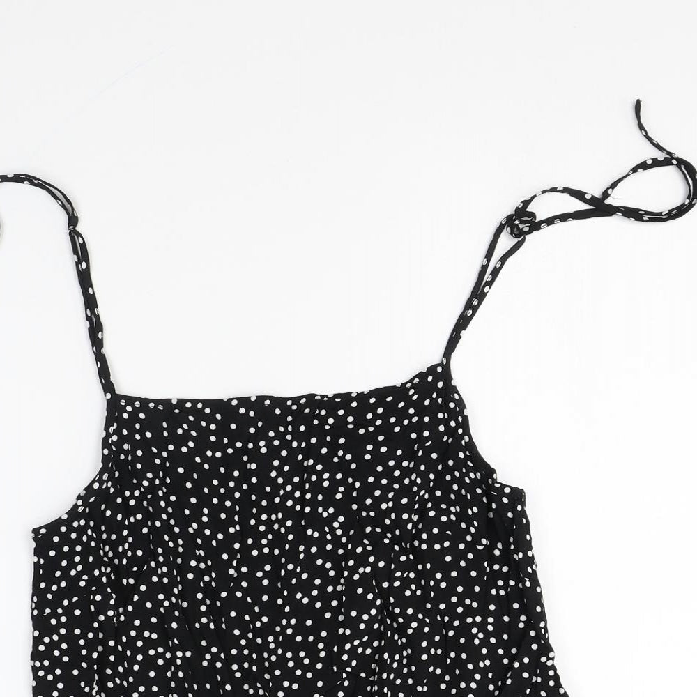 Womens UK Size 12 Preworn Black Camisole Blouse