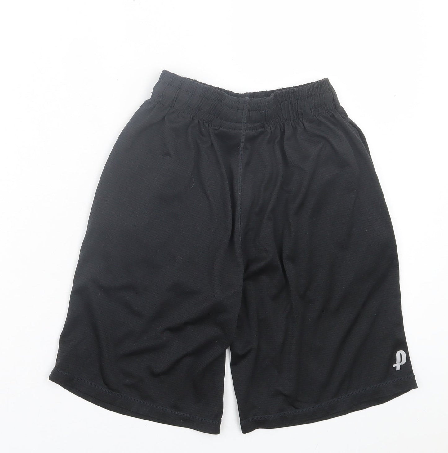 Denn Mens Black Polyester Sweat Shorts Size S L8 in Regular