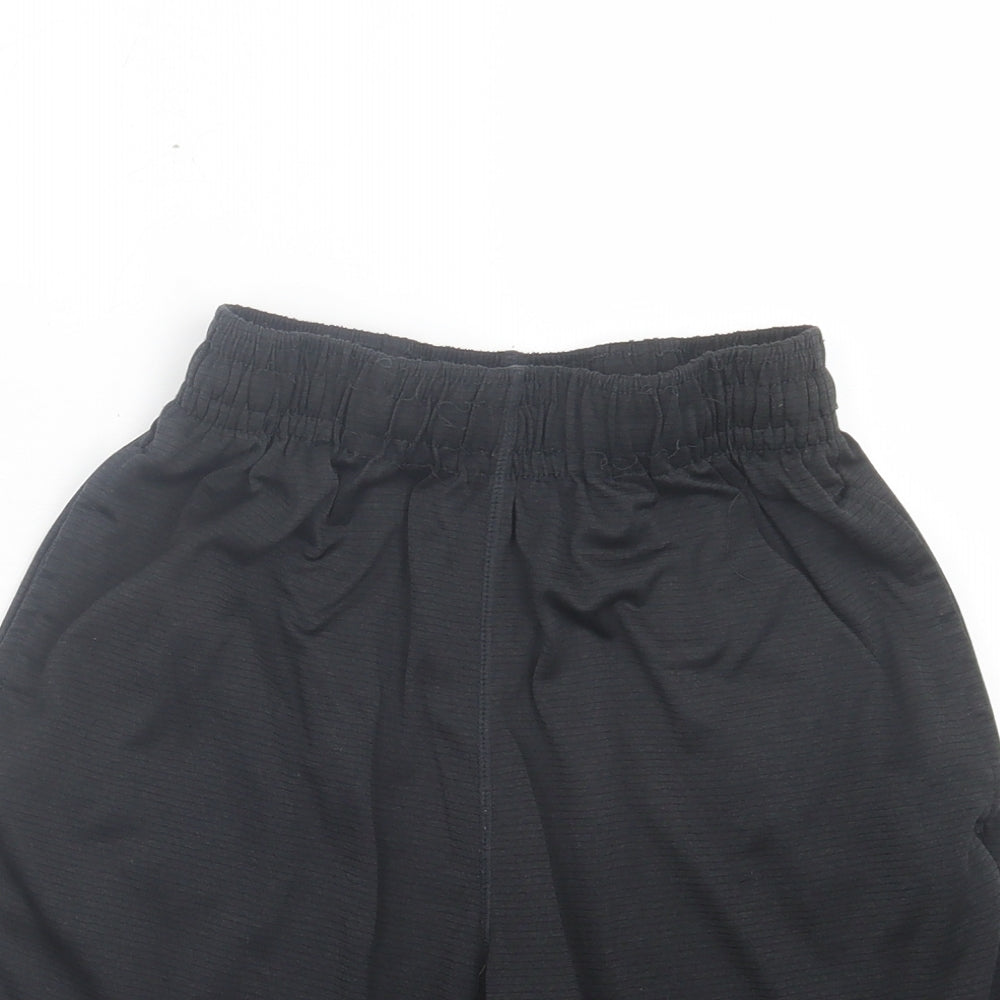 Denn Mens Black Polyester Sweat Shorts Size S L8 in Regular