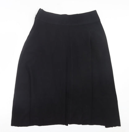 Classic Image Womens Black Polyester A-Line Skirt Size 12 Zip