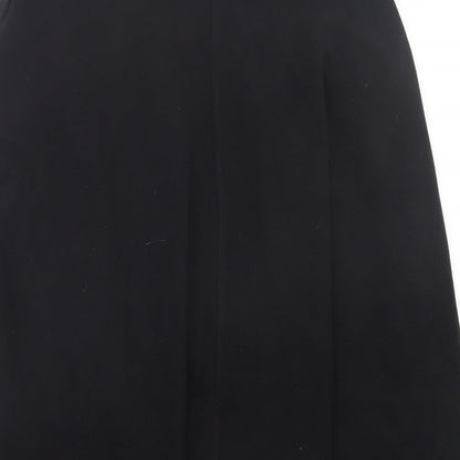 Classic Image Womens Black Polyester A-Line Skirt Size 12 Zip