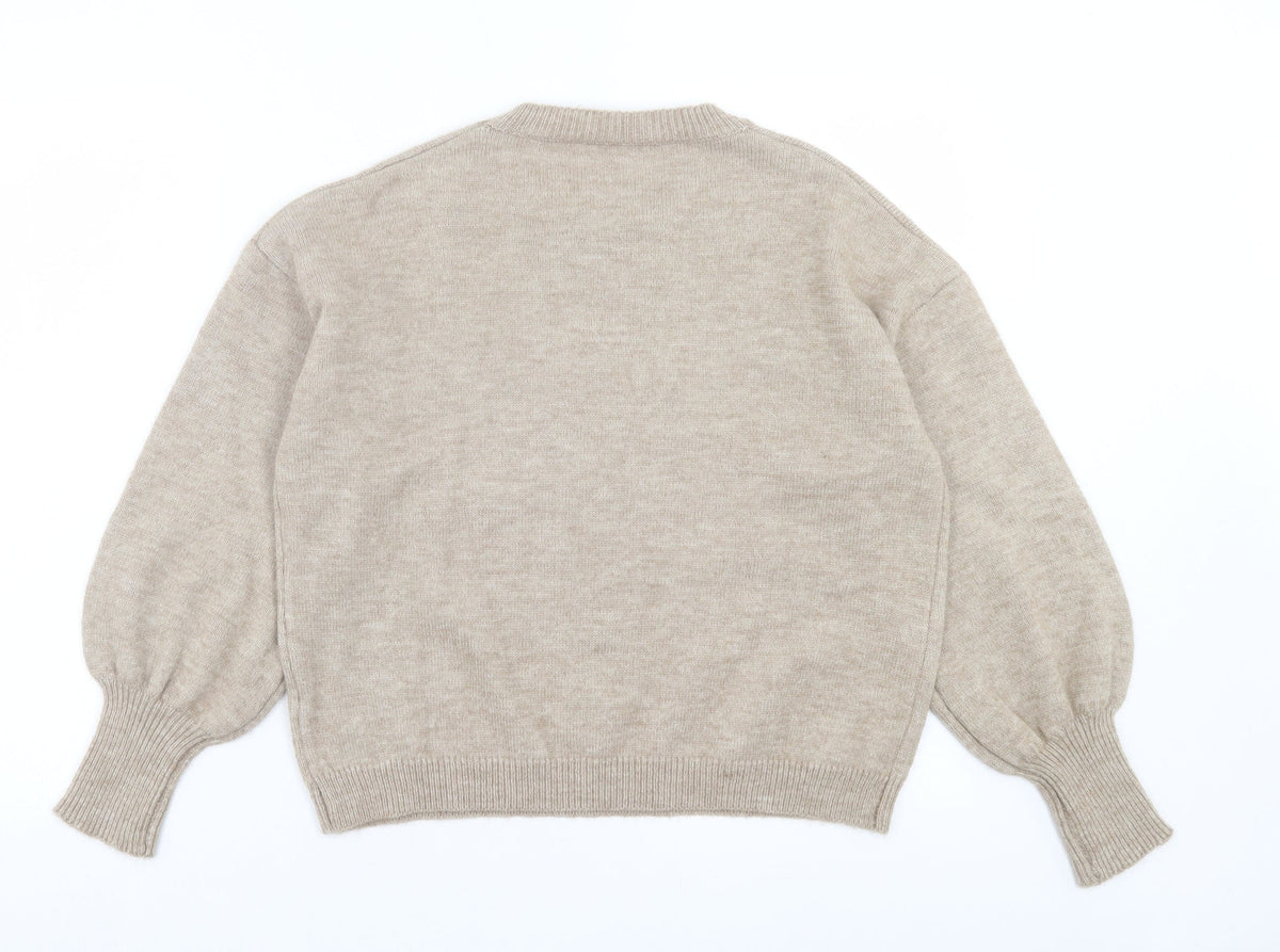 shei Womens High Neck Acrylic Pullover Jumper Size XS