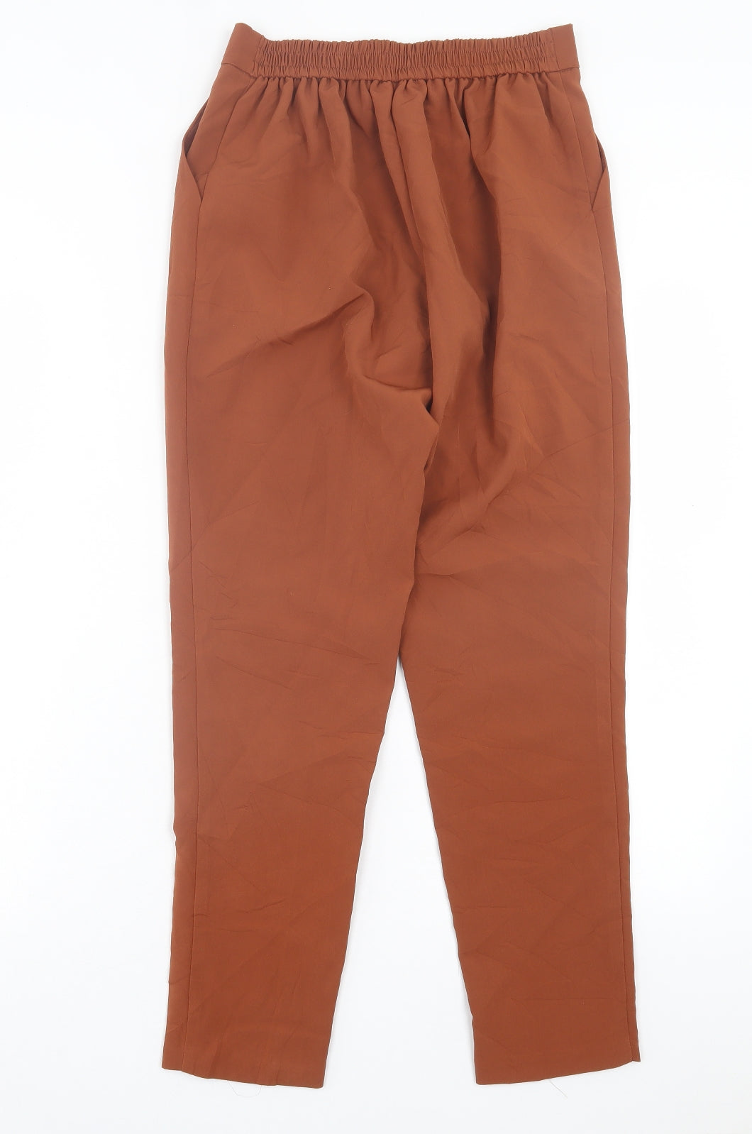 New Look Womens Brown Polyester Trousers Size 6 L26 in Regular Button