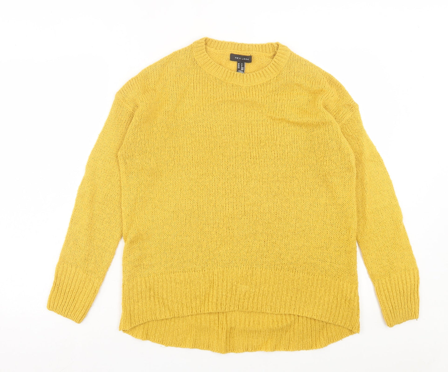 Womens UK Size S New Look Yellow Pullover Jumper