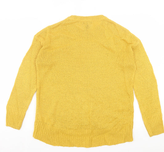 Womens UK Size S New Look Yellow Pullover Jumper