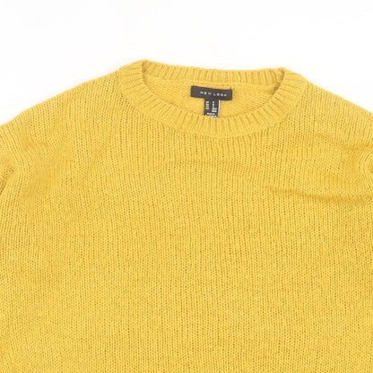 Womens UK Size S New Look Yellow Pullover Jumper