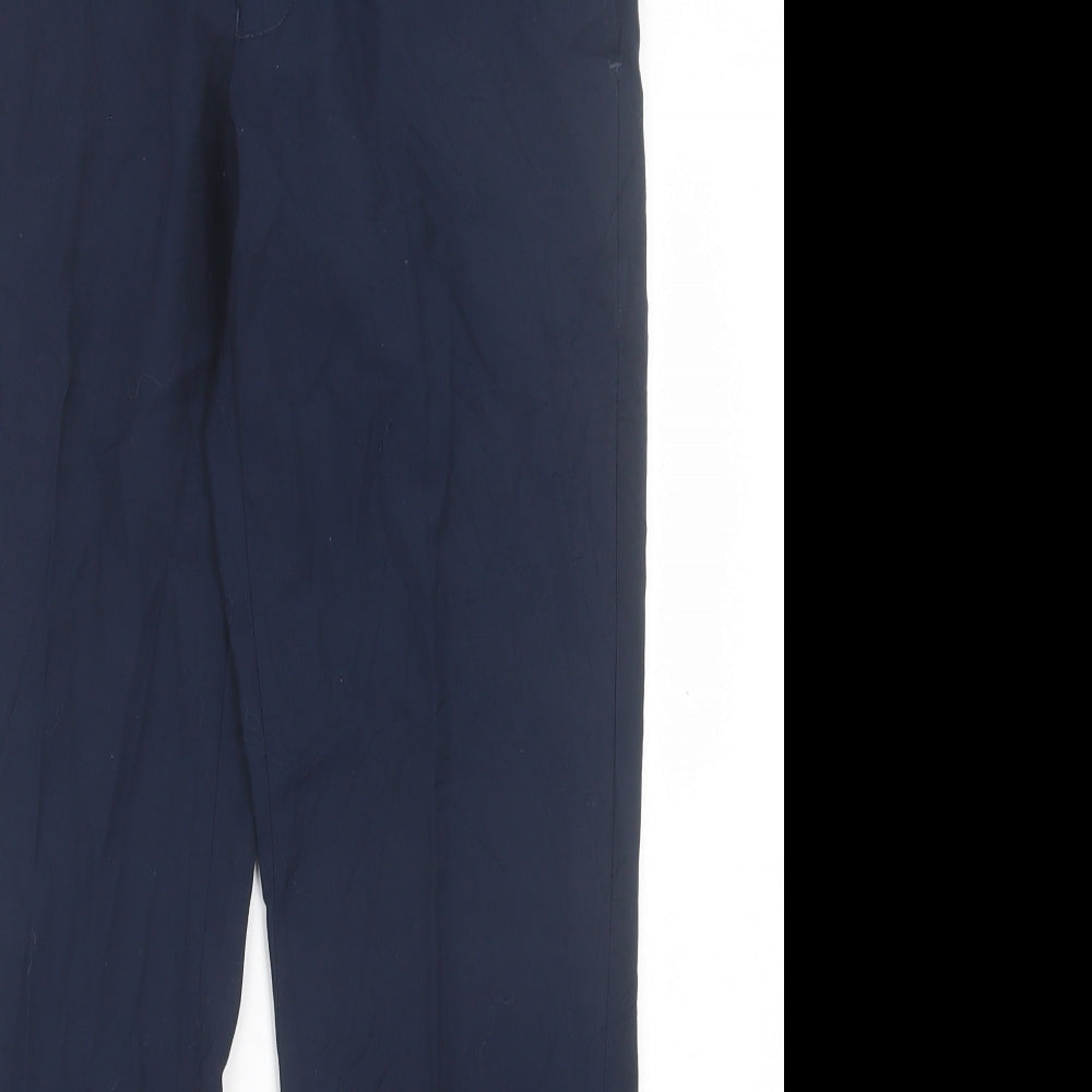 Burton Mens Blue Polyester Trousers Size 30 in L28 in Regular Hook & Eye - Short Leg