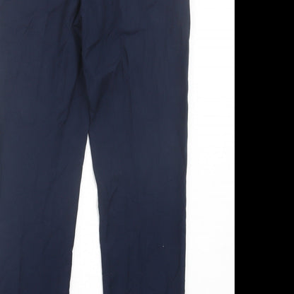 Burton Mens Blue Polyester Trousers Size 30 in L28 in Regular Hook & Eye - Short Leg