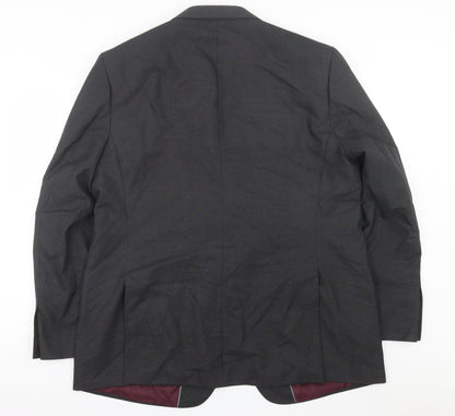 Marks and Spencer Mens Grey Polyacrylate Fibre Jacket Suit Jacket Size 46