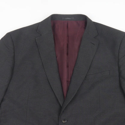 Marks and Spencer Mens Grey Polyacrylate Fibre Jacket Suit Jacket Size 46