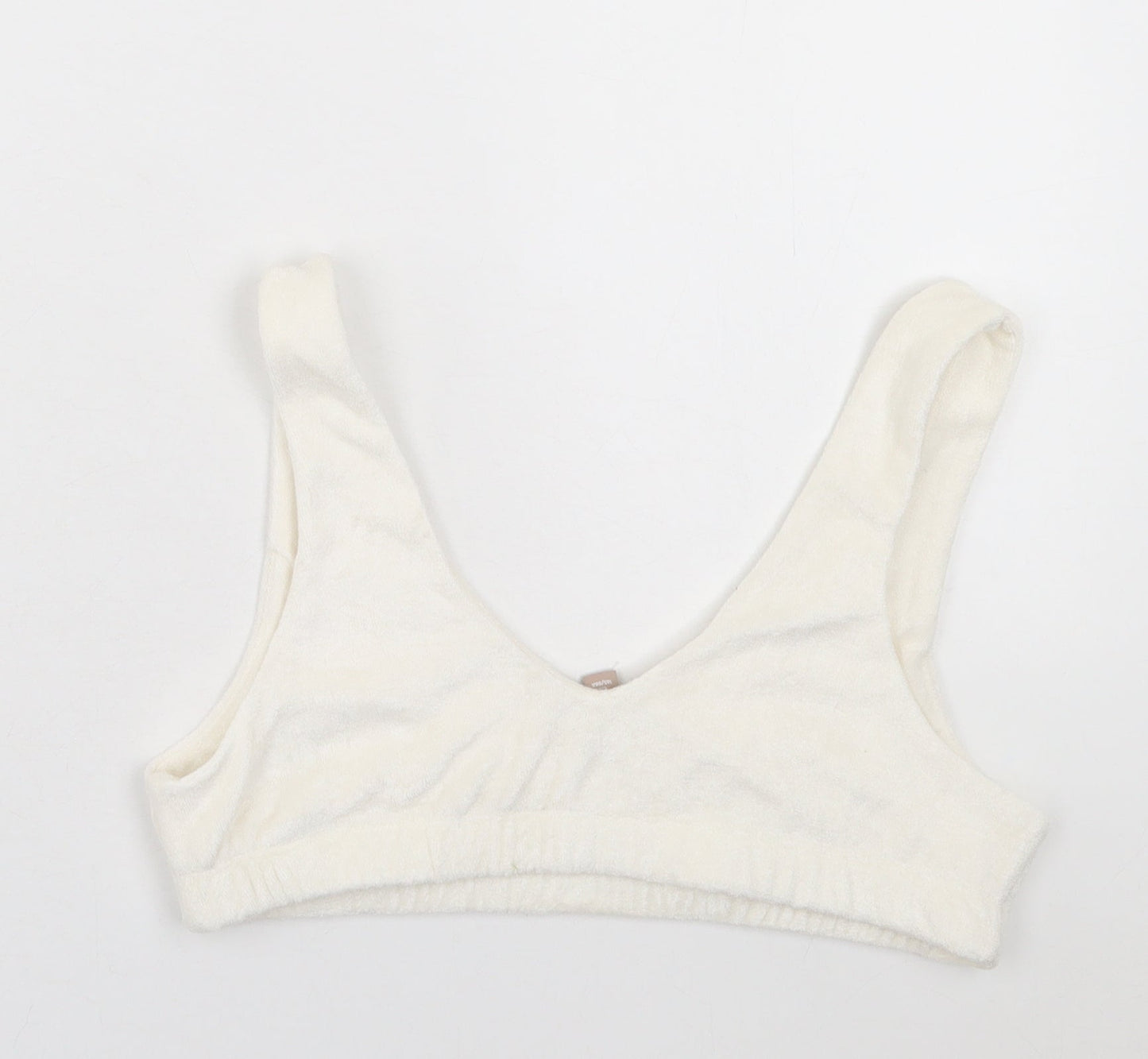 Womens UK Size S H&M White Cropped Tank